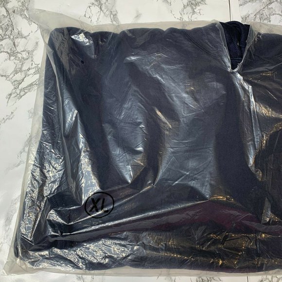 NEW Supreme S Logo Hooded Navy Sweater FW20 XL - Picture 5 of 6